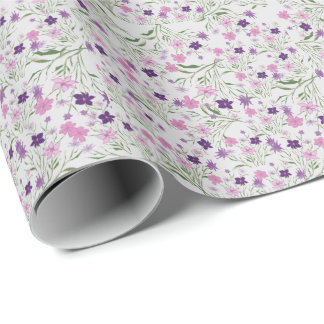 Presente Flores-Prados Cor-de-rosa Papel de Invasão de Casa