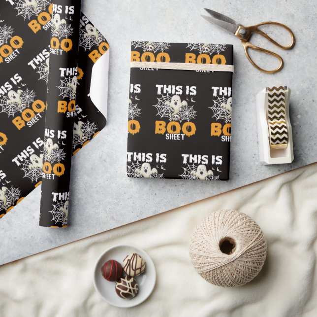 Presente Folha de Boo Engraçado Fantasma Papel de Moldagem  (Artesanato)