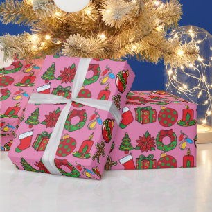 Presente Folha de Natal Feliz Papel de Moldagem de Ornament