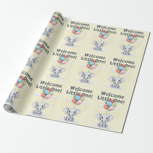 Presente Folha de papel de enrolamento do Chá de fraldas El (Desenrolado)