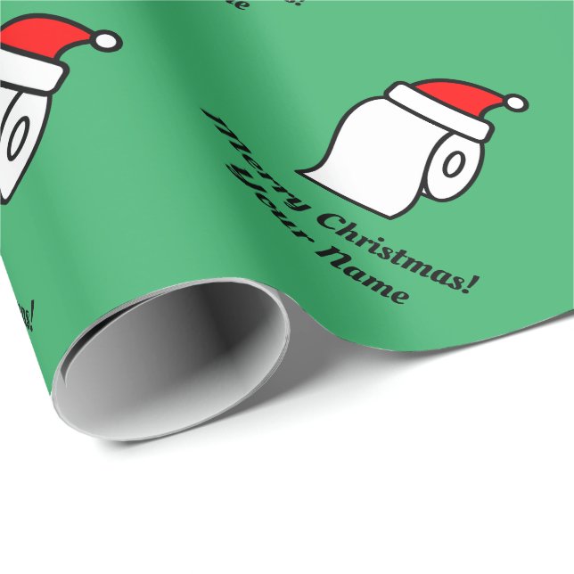 Presente Folha de papel higiênico de Natal engraçada design (Ponta do rolo)