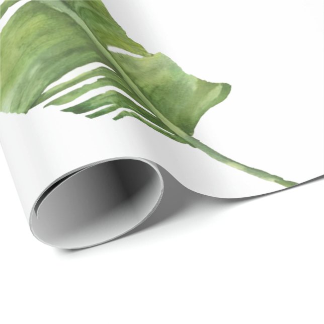 Presente Folhas de banana embrulhando papel (Ponta do rolo)