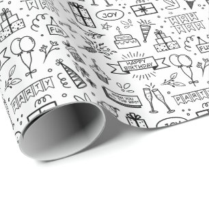 Presente Folhas de Papel de Embalagem de Padrões de Anivers