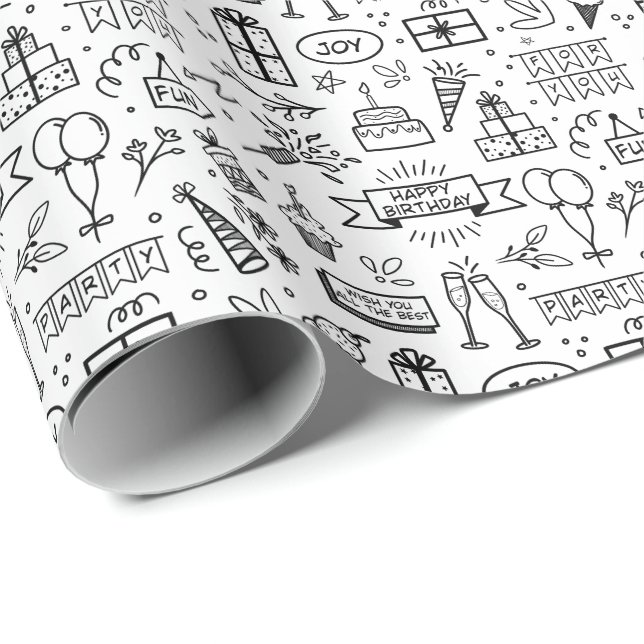 Presente Folhas de Papel de Embalagem de Padrões de Anivers (Ponta do rolo)