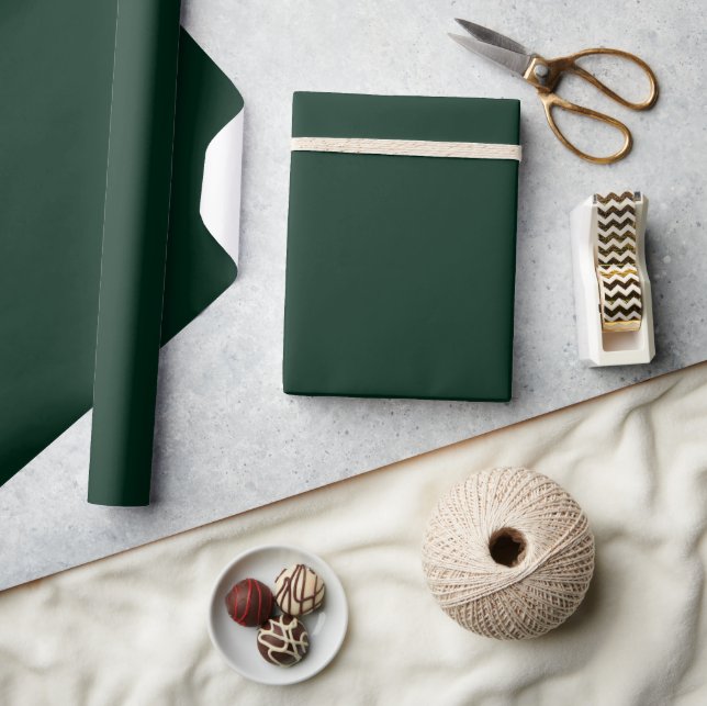 Presente Folhas de Papel de Embalagem de Pinho Verde Escuro (Artesanato)