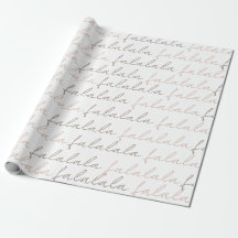 Folhas de Papel de Embalagem Rosa Falala Minimalis