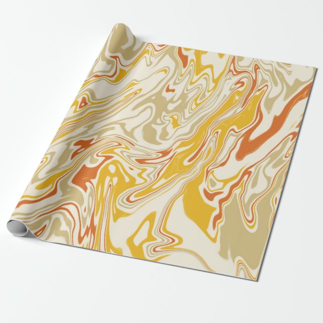 Presente Folhas de papel de enrolamento de abstrato Marble  (Desenrolado)