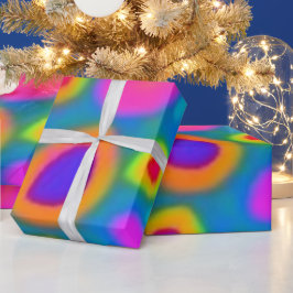 Presente Folhas vívidas coloridas Papel de enrolamento