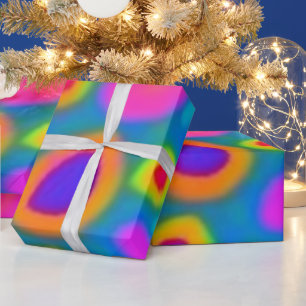 Presente Folhas vívidas coloridas Papel de enrolamento