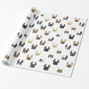 Presente Frenchie & papel de envolvimento dos amigos -