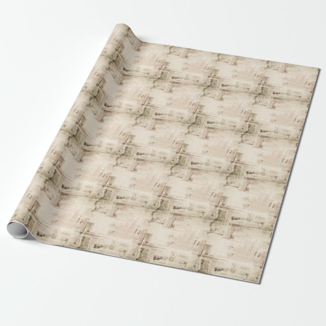 Presente Fundo de textura de papel velho e doce. (Desenrolado)