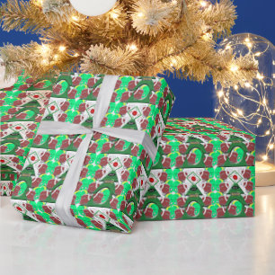 Presente Futebol do papel de moldagem de natal