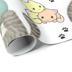 Presente Gato de Papel de Enrolamento Luminoso