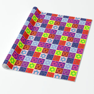 Presente Giftwrap - estrelas judaicas - papel de