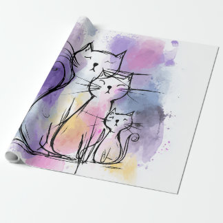 Presente Gpresente de papel artístico de moldagem por aquar