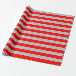 Presente Grande papel de envolvimento vermelho e cinzento