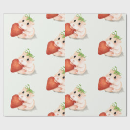 PRESENTE HAMSTER DE COR DA ÁGUA COM PAPEL DE ENVOLVIMENTO D