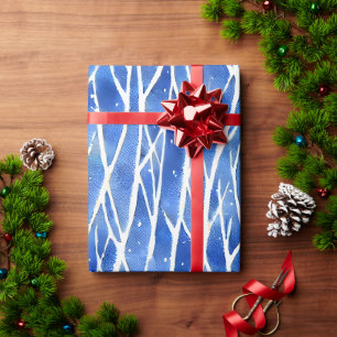 Presente Harmonia na Neve: Papel Minimalista de Embalagem d