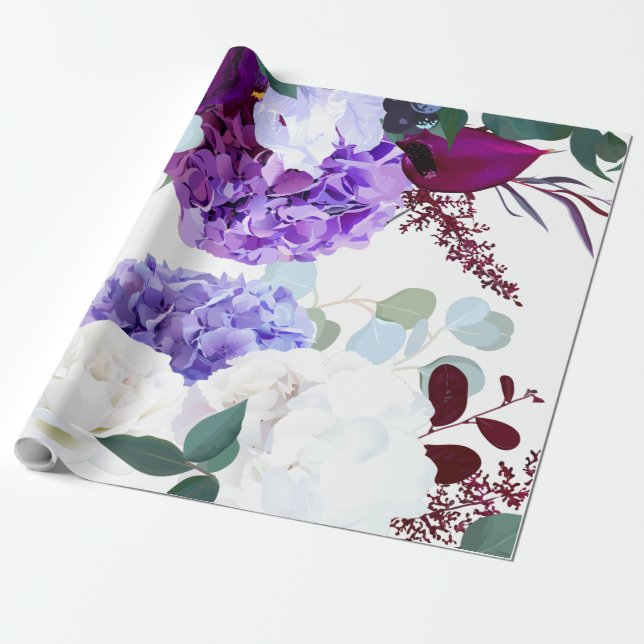 Presente Hibiscus da Lavanda do cilindro de papel de 60 lb  (Desenrolado)