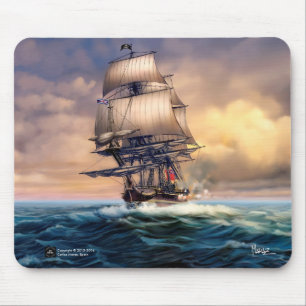 Presente histórico Mousepads da pintura do navio