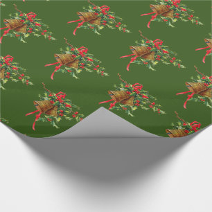 Presente Holly e Bells - Papel de moldagem de Natal