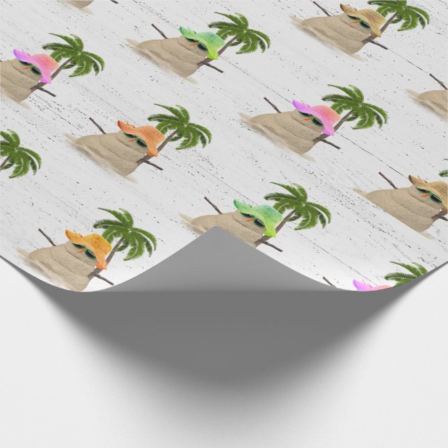 Presente Homem De Areia Tropical Com Papel De Enrolamento D (Ponta)
