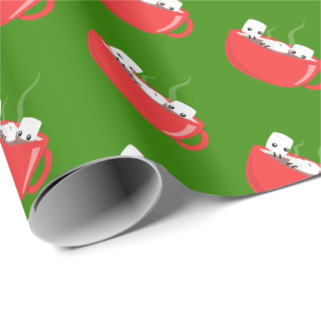 Presente Hora do Banho de Cacau Quente! Papel de empacotame (Ponta do rolo)