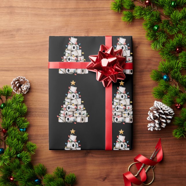 Presente Humor de Natal Banheiro Papel Higiênico Árvore Eng (Presente de Natal)