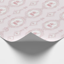 Impressão de Papel de Parede Vitoriano Rosa