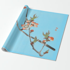 Presente Impressão japonês do papel de envolvimento da flor