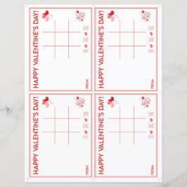 Presente Imprimível Tic Tac Toe dia de os namorado