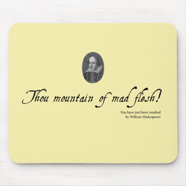 Presente incomum de Shakespeare Mousepad #2. (Frente)