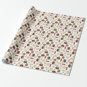 Presente Ingredientes de cheeseburger - Papel branco de enr