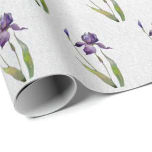 Presente Íris Roxo em Papel de Lavagem de Madeira de Cinza