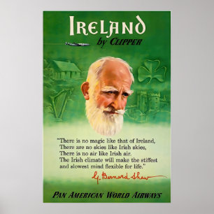 Presente Irlandês Irlanda Impressão de Arte Cartaz