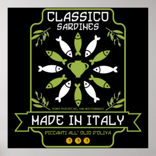 Presente italiano de Impressão de Arte Sardine