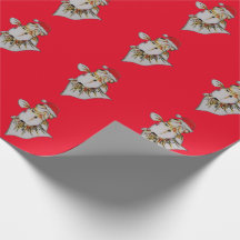 Jaunty Santa Hat - Papel de enfeite de Natal de Pe