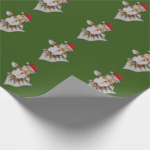 Jaunty Santa Hat - Papel de enfeite de Natal de Pe