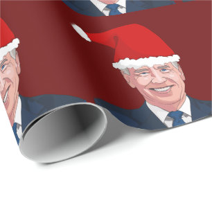 PRESENTE JOE BIDEN VESTINDO O PAPEL DE VESTIMENTO DE SANTA