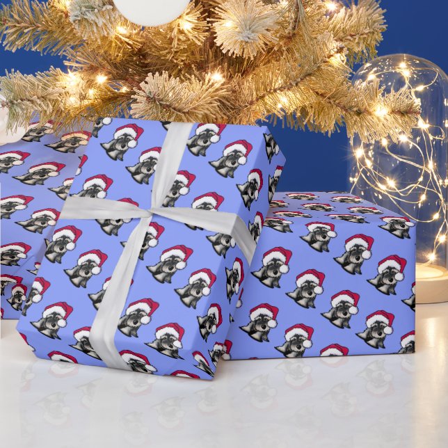 Presente KiniArt Schnauzer — Papel de moldagem de Natal (Feriados)