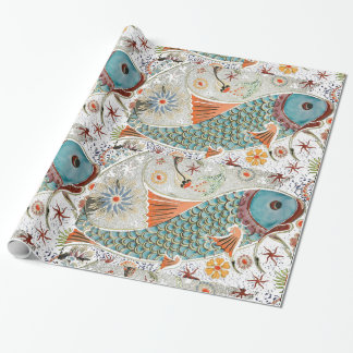 Presente Koi Fish Art, Papel De Embalagem