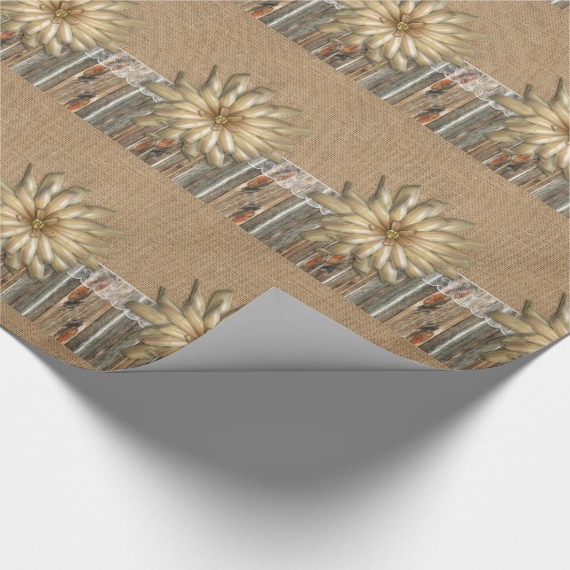 Presente Laço de Barnwood de serapilheira e papel de (Ponta)