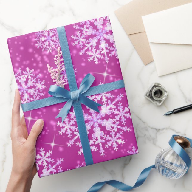 Presente Lâmpadas de neve Papel de enrolamento magenta (Presentear)