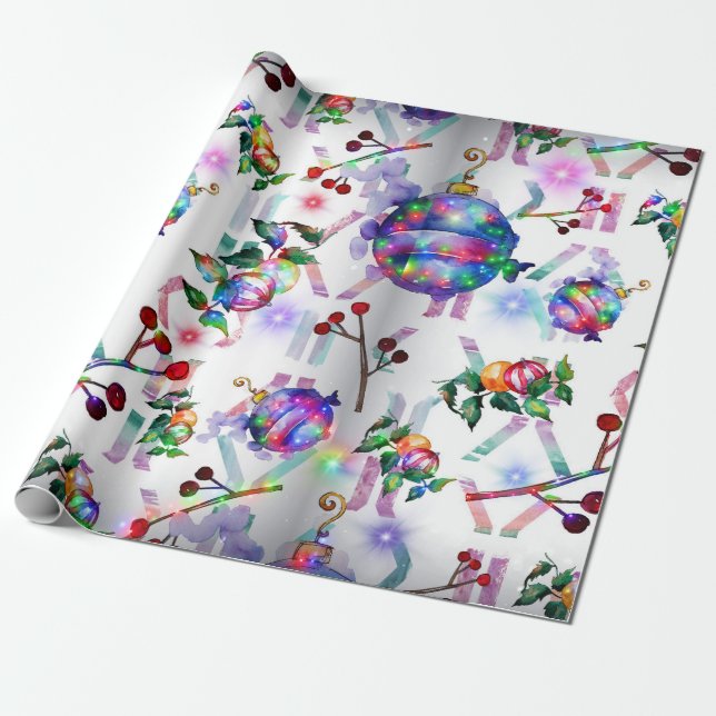 Presente Lanterna Chinesa Papel de Molho de Natal (Desenrolado)