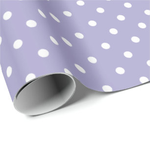 Presente Lavanda Papel branco de enrolamento da Bolinhas