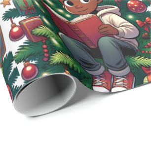 Presente Leitura Encantada - Papel de Moldagem de Natal