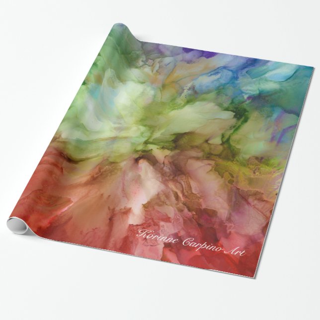 Presente Lenço de papel floral abstrato das pétalas (Desenrolado)