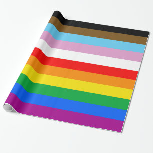 Presente LGBTQ+ - Orgulho de progresso - Papel de enrolamen