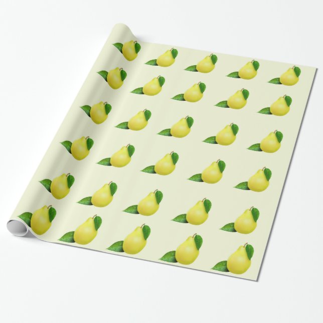 Presente Limões em papel de enrolamento amarelo (Desenrolado)