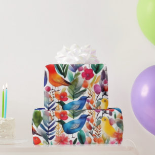 Presente Lindas flores cor-de-rosa Papel de enrolar